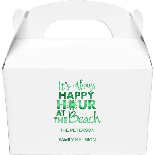 Happy Hour at the Beach Gable Favor Boxes